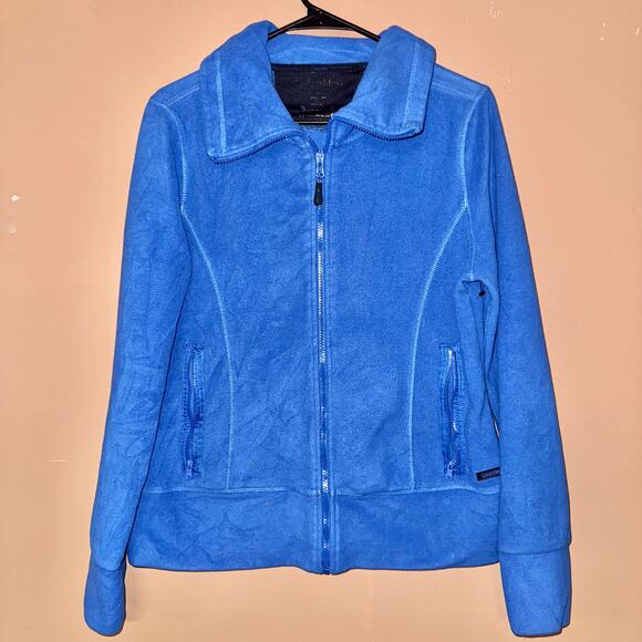 Calvin Klein Women's Blue Fleece Jacket - Size Large - Picture 1 of 8
